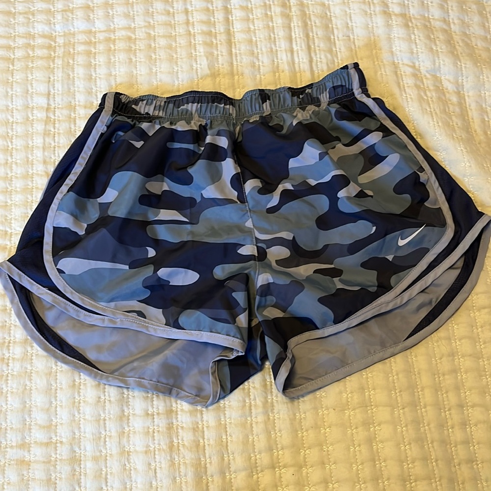 Blue camo Nike dri-fit shorts size medium.